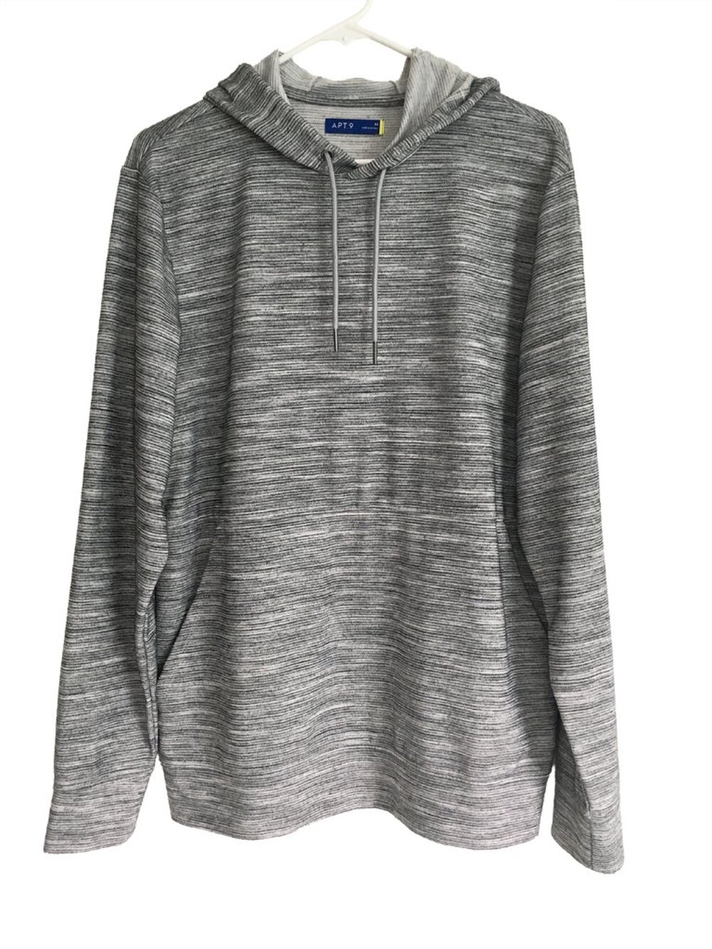 Apt. 9 Men's Gray Striped Lightweight Sweatshirt Size M